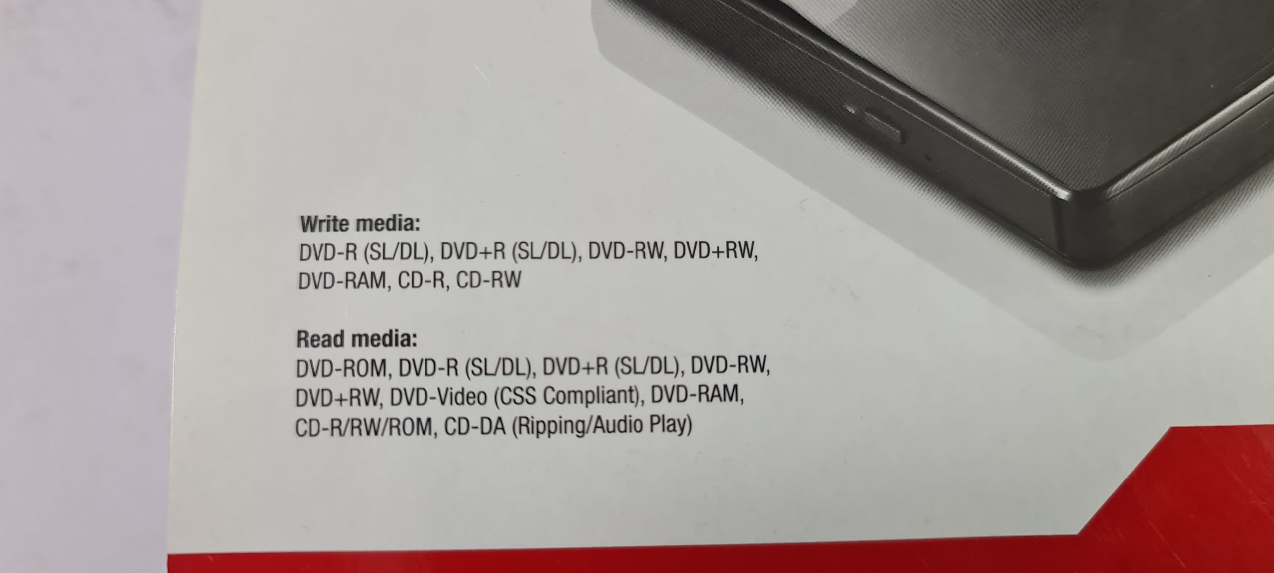 Fujitsu External Super Multi Drive - CD / DVD Reader & Writer Box information