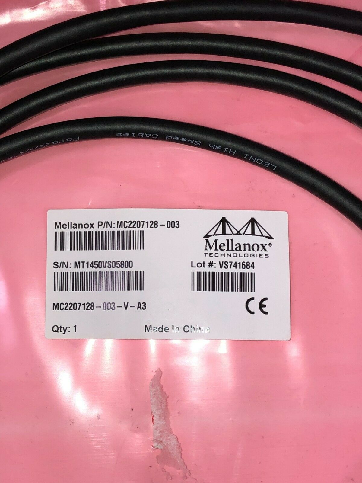 Mellanox 3M 56GB/s QSFP VPI FDR InfiniBand Direct Attach Copper Cable information